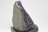 Amethyst Cluster With Wood Base - Uruguay #200009-1